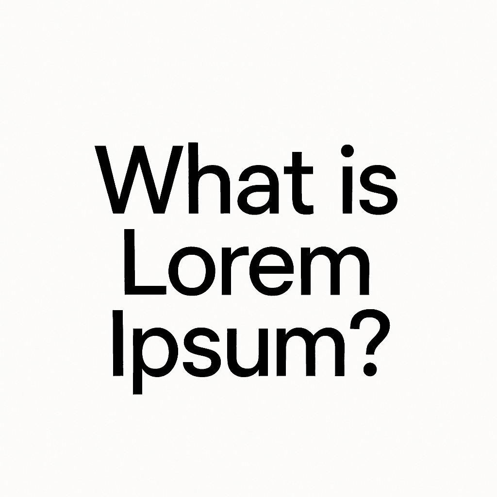 What is Lorem Ipsum